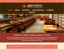 Tablet Screenshot of bentensushi.com